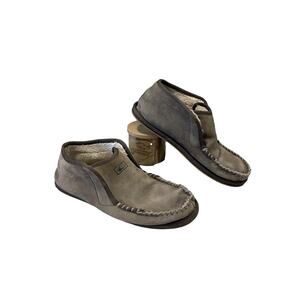 O'Neill SURF TURKEY Brown Sherpa Lined Slip On House Shoes Men’s Sz 12 -Slippers